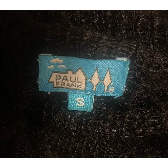 Vtg Rare Paul Frank Women's S Black Mohair Knit Pullover Turtleneck Sweater EUC - Picture 3 of 4